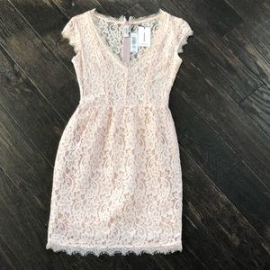 Babton lace dress in soft pink size 0. NWT